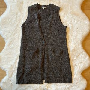 ORVIS Womens Long Sleeveless Merino Sweater Tunic Vest Lagenlook Coastal Grandma